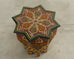 Moorish Middle Eastern Polychrome Star Shaped Drink Table