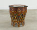 Moorish Middle Eastern Polychrome Star Shaped Drink Table