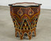 Moorish Middle Eastern Polychrome Star Shaped Drink Table