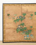 Japanese Edo Six Panel Screen Flowering Morning Glory