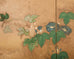 Japanese Edo Six Panel Screen Flowering Morning Glory