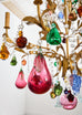 Venetian Murano Glass Fruit Eight Light Chandelier