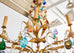 Venetian Murano Glass Fruit Eight Light Chandelier