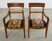 Set of Six English Regency Walnut Dining or Library Armchairs