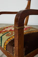 Set of Six English Regency Walnut Dining or Library Armchairs