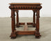 19th Century Neoclassical Style English Oak Library Table Desk