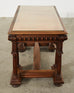 19th Century Neoclassical Style English Oak Library Table Desk