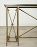 Pair of Maison Jansen Style Neoclassical Iron Granite Consoles