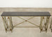 Pair of Maison Jansen Style Neoclassical Iron Granite Consoles