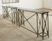 Pair of Maison Jansen Style Neoclassical Iron Granite Consoles