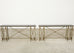 Pair of Maison Jansen Style Neoclassical Iron Granite Consoles