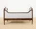 French Louis XVI Style Mahogany Bench or Diminutive Settee