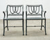 Set of Four Brown Jordan-Style Neoclassical Garden Armchairs