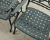 Set of Four Brown Jordan-Style Neoclassical Garden Armchairs