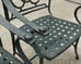 Set of Four Brown Jordan-Style Neoclassical Garden Armchairs