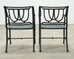 Set of Four Brown Jordan-Style Neoclassical Garden Armchairs