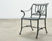 Set of Four Brown Jordan-Style Neoclassical Garden Armchairs