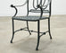 Set of Four Brown Jordan-Style Neoclassical Garden Armchairs