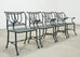 Set of Four Brown Jordan-Style Neoclassical Garden Armchairs