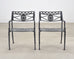 Kenneth Lynch Style Star and Dolphin Garden Table and Six Chairs