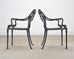 Kenneth Lynch Style Star and Dolphin Garden Table and Six Chairs