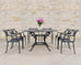 Kenneth Lynch Style Star and Dolphin Garden Table and Six Chairs