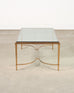 Maison Jansen Style Neoclassical Bronze Glass Cocktail Table