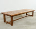 Monumental Country French Oak Farmhouse Trestle Dining Table