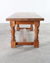 Midcentury Country French Oak Farmhouse Dining Table 7 Ft