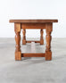 Midcentury Country French Oak Farmhouse Dining Table 7 Ft