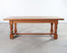 Midcentury Country French Oak Farmhouse Dining Table 7 Ft