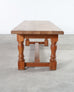 Midcentury Country French Oak Farmhouse Dining Table 7 Ft