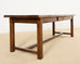 Country English Provincial Oak Farmhouse Trestle Dining Table