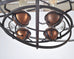 Orbital Atomic Age Iron and Copper Chandelier by Jefferson Mack