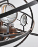 Orbital Atomic Age Iron and Copper Chandelier by Jefferson Mack