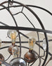 Orbital Atomic Age Iron and Copper Chandelier by Jefferson Mack