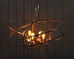 Orbital Atomic Age Iron and Copper Chandelier by Jefferson Mack