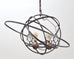Orbital Atomic Age Iron and Copper Chandelier by Jefferson Mack
