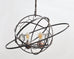 Orbital Atomic Age Iron and Copper Chandelier by Jefferson Mack