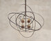 Orbital Atomic Age Iron and Copper Chandelier by Jefferson Mack