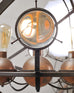 Orbital Atomic Age Iron and Copper Chandelier by Jefferson Mack