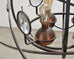 Orbital Atomic Age Iron and Copper Chandelier by Jefferson Mack