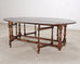 English Georgian Style Oak Drop-Leaf Wake Dining Table 7.5 Ft
