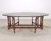 English Georgian Style Oak Drop-Leaf Wake Dining Table 7.5 Ft