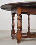 English Georgian Style Oak Drop-Leaf Wake Dining Table 7.5 Ft
