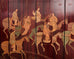 Chinese Export Eight Panel Coromandel Screen Horse Riding