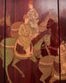 Chinese Export Eight Panel Coromandel Screen Horse Riding