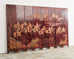 Chinese Export Eight Panel Coromandel Screen Horse Riding