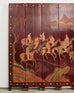 Chinese Export Eight Panel Coromandel Screen Horse Riding