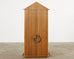 Midcentury Modern Hardwood Pagoda Form Dry Bar Cabinet
